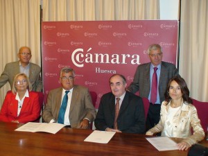 Representantes del Secot y de la Cámara de Huesca