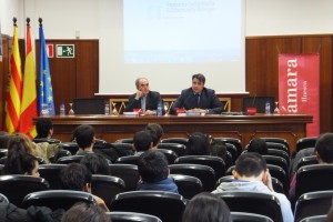 Desarrollo del acto de clausura del curso de Community Manager en la Cámara de Huesca