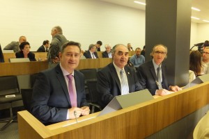 Los presidentes de las Cámaras de Teruel, Jesús Blasco, y Huesca, Manuel Rodríguez