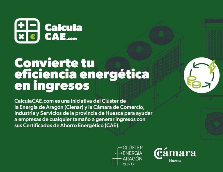 Clenar y las Cámaras de Aragón lanzan CalculaCAE, el nuevo servicio regional de gestión y tramitación de Certificados de Ahorro Energético