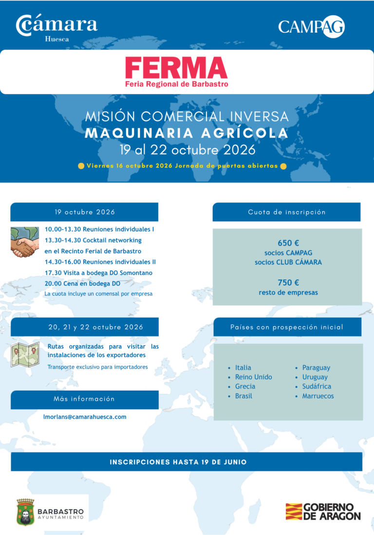 Abiertas las inscripciones para la Misión Comercial Inversa FERMA 2026 (19 al 22 de octubre)